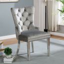 The appearance of Jewett Chair Set of 2 In Gray designed by Furniture of America in the modern / contemporary interior design. This gray piece of furniture  was selected by 1StopBedrooms from Jewett Collection to add a touch of cosiness and style into your home. Sku: CM-AC261GY-2PK. Material: Wood.