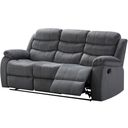 The appearance of Jim Upholstered Reclining Sofa with 2 Recliners In Grey designed by AC Pacific in the modern / contemporary interior design. This grey piece of furniture  was selected by 1StopBedrooms from Jim Collection to add a touch of cosiness and style into your home. Sku: JIM-GREY-DRS. Material: Metal.