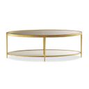Jinx Brass Oval Cocktail Table In Brass