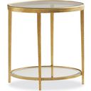 Jinx Brass Round Side Table In Brass