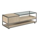 Jive Rectangular Coffee Table with Casters In Suede