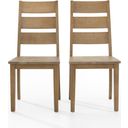 The appearance of Joanna 2-Piece Ladder Back Dining Chair Set In Rustic Brown designed by Crosley Brands in the modern / contemporary interior design. This rustic brown piece of furniture was selected by 1StopBedrooms from Joanna Collection to add a touch of cosiness and style into your home. Sku: CF501217-RB. Material: Rubberwood.