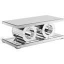 The appearance of Jocelyn Coffee Table In Chrome designed by Meridian in the modern / contemporary interior design. This chrome piece of furniture  was selected by 1StopBedrooms from Jocelyn Collection to add a touch of cosiness and style into your home. Sku: 227-C. Material: Wood.