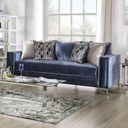 The appearance of Jodie Sofa In Blue designed by Furniture of America in the modern / contemporary interior design. This blue piece of furniture was selected by 1StopBedrooms from Jodie Collection to add a touch of cosiness and style into your home. Sku: SM2687-SF. Material: Wood.