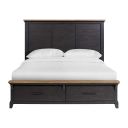 Johnshaven King Storage Bed In Espresso and Brown