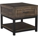 The appearance of Johurst Grayish Brown End Table designed by Signature Design by Ashley in the transitional interior design. This grayish brown piece of furniture  was selected by 1StopBedrooms from Johurst Collection to add a touch of cosiness and style into your home. Sku: T444-3. Material: Metal.