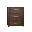 The appearance of Joinery 5 Drawer Chest In Espresso Oak designed by Artisan & Post in the modern / contemporary interior design. This espresso oak piece of furniture  was selected by 1StopBedrooms from Joinery Collection to add a touch of cosiness and style into your home. Sku: 190-115. Material: Wood.