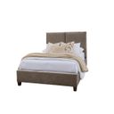 Joinery Queen Upholstered Bed In Brindle Grey and Espresso Oak