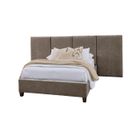 Joinery Queen Upholstered Wall Bed In Brindle Grey and Natural Oak