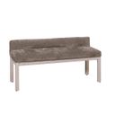 Joinery Upholstered Bench In Brindle Grey and Whitewashed Oak