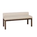 Joinery Upholstered Bench In Ivory Cream and Espresso Oak
