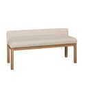 Joinery Upholstered Bench In Ivory Cream and Natural Oak