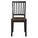 The appearance of Joplin Solid Wood Two-Tone Farmhouse Chair Set of 2 In Black and Brown designed by Steve Silver in the traditional interior design. This black and brown piece of furniture was selected by 1StopBedrooms from Joplin Collection to add a touch of cosiness and style into your home. Sku: JOP500NS. Material: Rubberwood.