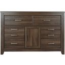 The appearance of Juararo Dresser designed by Signature Design by Ashley in the transitional interior design. This dark brown piece of furniture  was selected by 1StopBedrooms from Juararo Collection to add a touch of cosiness and style into your home. Sku: B251-31. Material: Wood.