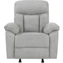 The appearance of Jules Rocker Reclining Chair In Gray designed by Homelegance in the modern / contemporary interior design. This gray piece of furniture was selected by 1StopBedrooms from Jules Collection to add a touch of cosiness and style into your home. Sku: 8440GRY-1. Material: Chenille.