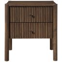 Julesford Solid Wood Nightstand In Walnut