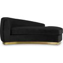 Julian Velvet Chaise In Black/Gold