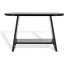 The appearance of Julianna Wood Console Table In Black designed by Safavieh Couture in the modern / contemporary interior design. This black piece of furniture  was selected by 1StopBedrooms from Julianna Collection to add a touch of cosiness and style into your home. Sku: SFV2166B. Material: MDF.