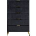 The appearance of Kailani Chest In Black designed by New Classic in the modern / contemporary interior design. This black piece of furniture was selected by 1StopBedrooms from Kailani Collection to add a touch of cosiness and style into your home. Sku: B4378K-070. Material: Wood.