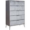 The appearance of Kailani Chest In Gray designed by New Classic in the modern / contemporary interior design. This gray piece of furniture was selected by 1StopBedrooms from Kailani Collection to add a touch of cosiness and style into your home. Sku: B4378G-070. Material: Wood.