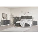 The appearance of Kailani Queen Bed In Gray designed by New Classic in the modern / contemporary interior design. This gray piece of furniture was selected by 1StopBedrooms from Kailani Collection to add a touch of cosiness and style into your home. Sku: B4378G-315;B4378G-335. Material: Wood. Bed Size: Queen. Bed Type: Upholstered Bed.