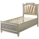 The appearance of Kaitlyn Youth Storage Bed (Champagne) (Full) designed by ACME in the glam interior design. This champagne piece of furniture was selected by 1StopBedrooms from Kaitlyn Collection to add a touch of cosiness and style into your home. Sku: 27245F-HB;27246F-FB;27247F-R;27248F-DRW. Bed Type: Storage Bed. Material: Wood. Bed Size: Full.