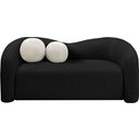 The appearance of Kali Faux Shearling Teddy Fabric Loveseat In Black designed by Meridian in the modern / contemporary interior design. This black piece of furniture was selected by 1StopBedrooms from Kali Collection to add a touch of cosiness and style into your home. Sku: 186Black-L. Material: Wood.