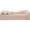 The appearance of Kali Faux Shearling Teddy Fabric Sofa In Pink designed by Meridian in the modern / contemporary interior design. This pink piece of furniture was selected by 1StopBedrooms from Kali Collection to add a touch of cosiness and style into your home. Sku: 186Pink-S. Material: Wood.