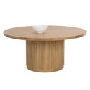 Kalla 68 Inch Round Dining Table In Rustic Oak