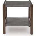 The appearance of Kallenny End Table In Gray and Brown designed by Signature Design by Ashley in the modern / contemporary interior design. This gray/brown piece of furniture  was selected by 1StopBedrooms from Kallenny Collection to add a touch of cosiness and style into your home. Sku: T669-3. Material: MDF.