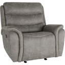 The appearance of Kamari Glider Recliner In Gray designed by New Classic in the modern / contemporary interior design. This gray piece of furniture was selected by 1StopBedrooms from Kamari Collection to add a touch of cosiness and style into your home. Sku: U092-13-GRY. Material: Fabric.