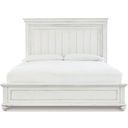 The appearance of Kanwyn Queen Panel Bed In White Wash designed by Signature Design by Ashley in the transitional interior design. This white wash piece of furniture was selected by 1StopBedrooms from Kanwyn Collection to add a touch of cosiness and style into your home. Sku: B777-54;B777-57;B777-96. Bed Type: Panel Bed. Material: Fabric. Bed Size: Queen.