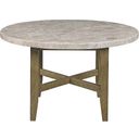 The appearance of Karsen Dining Table In Marble Top And Rustic Oak designed by ACME in the transitional interior design. This rustic oak piece of furniture was selected by 1StopBedrooms from Karsen Collection to add a touch of cosiness and style into your home. Sku: DN01449. Table Top Shape: Round. Material: Wood. Size: 52".
