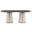 The appearance of Kasa Dining Table In Sintered Stone Top and Champagne designed by ACME in the modern / contemporary interior design. This champagne piece of furniture was selected by 1StopBedrooms from Kasa Collection to add a touch of cosiness and style into your home. Sku: DN02011-1;DN02011-2. Material: Wood. Table Top Shape: Rectangular. Size: 42" x 82".