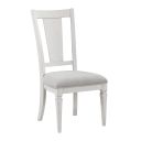 Katia Side Chair Set of 2 In Light Gray Linen and Weathered White
