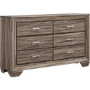 The appearance of Kauffman 6-drawer Dresser Washed Taupe designed by Coaster in the transitional interior design. This taupe piece of furniture was selected by 1StopBedrooms from Kauffman Collection to add a touch of cosiness and style into your home. Sku: 204193. Material: Wood.