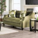 The appearance of Kaye Loveseat In Green designed by Furniture of America in the transitional interior design. This green piece of furniture was selected by 1StopBedrooms from Kaye Collection to add a touch of cosiness and style into your home. Sku: SM2684-LV. Material: Wood.