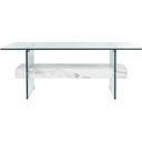 The appearance of Kayley Glass Coffee Table In White designed by Safavieh in the modern / contemporary interior design. This white piece of furniture  was selected by 1StopBedrooms from Kayley Collection to add a touch of cosiness and style into your home. Sku: COF7004E. Material: MDF.