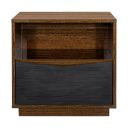 Kayner 1-Drawer Nightstand with LED Lights In Charcoal