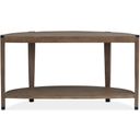 Kaysen Demilune Sofa Table In Wallaby And Matte Black