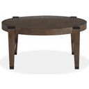 Kaysen Round Cocktail Table In Wallaby And Matte Black