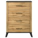 The appearance of Kaywood 4-Drawer Bedroom Chest of Drawers In Weathered Brown and Natural Pine designed by Coaster in the transitional interior design. This weathered brown/natural pine piece of furniture was selected by 1StopBedrooms from Kaywood Collection to add a touch of cosiness and style into your home. Sku: 225005. Material: Wood.