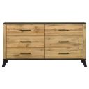 The appearance of Kaywood 6-Drawer Dresser Cabinet In Weathered Brown and Natural Pine designed by Coaster in the transitional interior design. This weathered brown/natural pine piece of furniture was selected by 1StopBedrooms from Kaywood Collection to add a touch of cosiness and style into your home. Sku: 225003. Material: Wood.