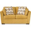 The appearance of Keerwick Loveseat In Sunflower designed by Signature Design by Ashley in the modern / contemporary interior design. This sunflower piece of furniture was selected by 1StopBedrooms from Keerwick Collection to add a touch of cosiness and style into your home. Sku: 6750635. Material: Fabric.