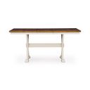 Kellerby Counter Height Dining Extension Table In Antique White and Brown