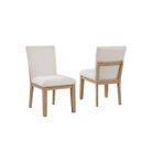 Kelly Linen Dining Chair Set of 2 in Cream