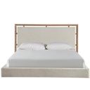 The appearance of Kendall Bed Queen In Skylark designed by Universal in the modern / contemporary interior design. This skylark piece of furniture  was selected by 1StopBedrooms from Avaline Collection to add a touch of cosiness and style into your home. Sku: U428A310B. Bed Type: Panel Bed. Material: Polyester. Bed Size: Queen.
