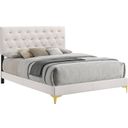 The appearance of Kendall Tufted Upholstered Panel Queen Bed White designed by Coaster in the glam interior design. This white piece of furniture  was selected by 1StopBedrooms from Kendall Collection to add a touch of cosiness and style into your home. Sku: 224401Q. Bed Type: Panel Bed. Material: Upholstered. Bed Size: Queen.