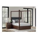 Yingden Queen Canopy Bed In Dark Brown