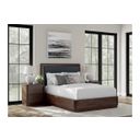 Yingden Queen Upholstered Panel Bed In Dark Brown